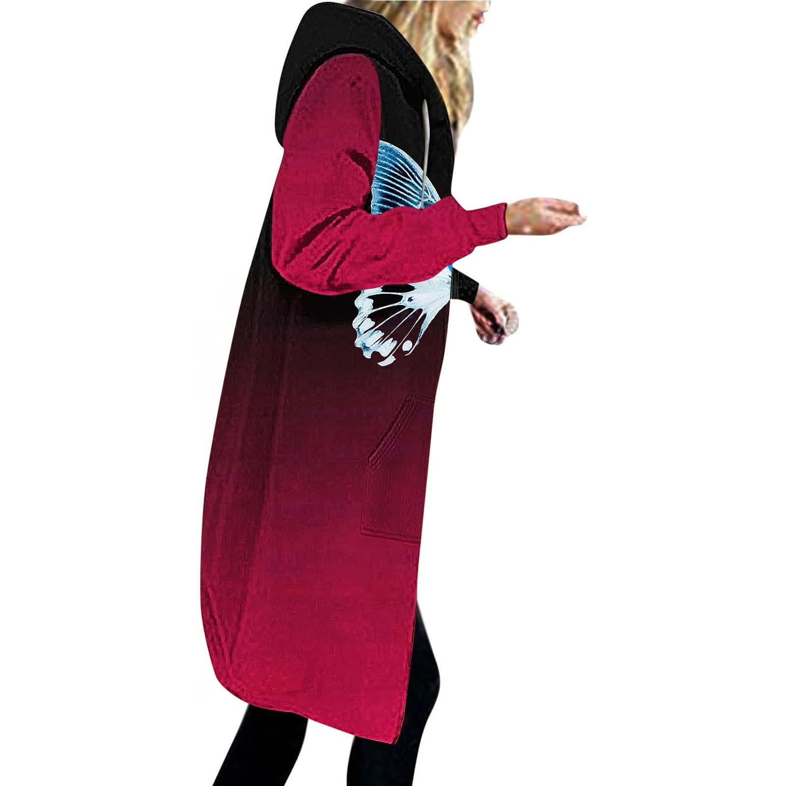 BYOIMUD Women's Comfy Tunic Sweatshirt Jacket for Fall and Winter