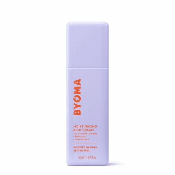 BYOMA Moisturizing Rich Cream with 1% Bakuchiol & Ceramides  Hydrating Face Cream  1.69 fl oz