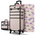 thumbnail image 1 of BYOOTIQUE Makeup Train Case Trolley w/ Cube Case Cosmetic Organizer Art Deco Tyrian, 1 of 9