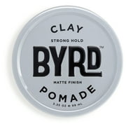 BYRD Clay Pomade, Strong Hold, Ultra-Matte Finish, For All Hair Types, 3.35oz
