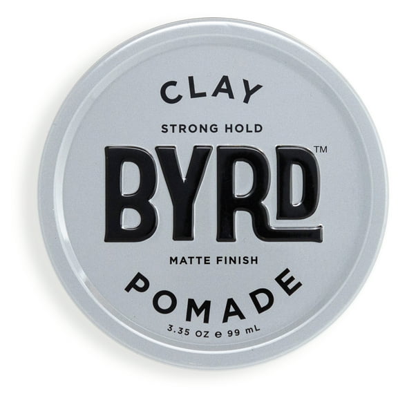 BYRD Clay Pomade, Strong Hold, Ultra-Matte Finish, For All Hair Types, 3.35oz