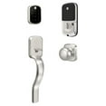 thumbnail image 1 of BYRD256NRRX619 Key Free Assure Touchscreen Stand Alone Deadbolt with Ridgefield Passage Handleset and Trim Satin Nickel Finish, 1 of 4