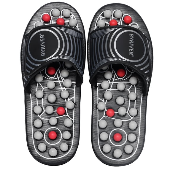 BYRIVER Acupuncture Foot Massager for circulation, Massage Slippers Sandals Shoes for Men Women (02M)