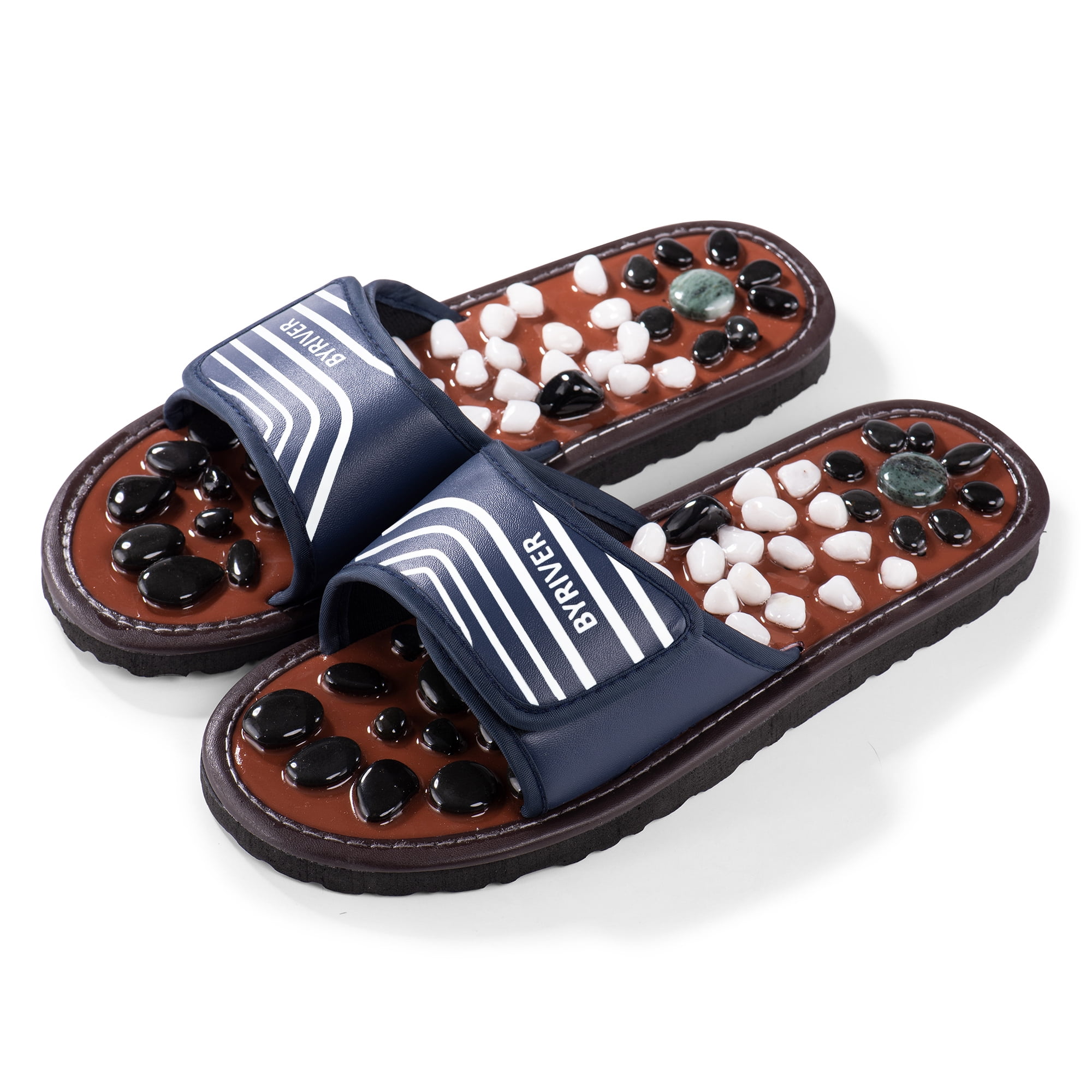 BYRIVER Acupressure Foot Massager for Circulation Stone Massage Slippers Sandals Shoes for Men Women BK27 Walmart