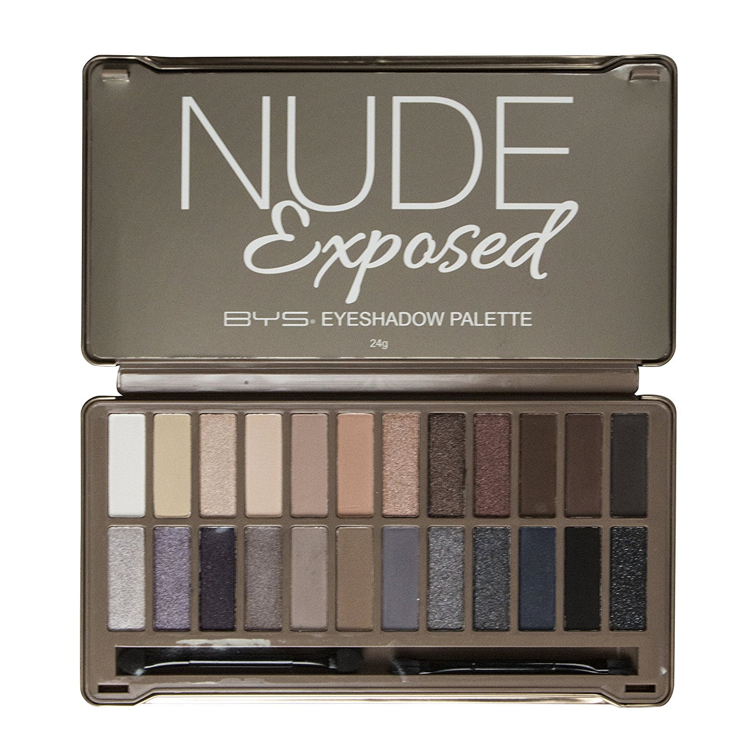 BYS Eyeshadow Palette (24x Eyeshadow, 2x Applicator) - Nude Exposed CO/ESONEX 24g/0.8oz