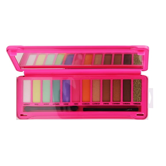 BYS Women's 12-Piece Eye Shadow Palette, Easy Blendable Eye Pigments with Applicator, Fierce