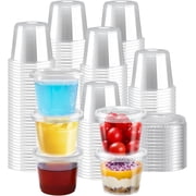 BYSNOW 5.5 oz Plastic Portion Cups with Lid, Disposable Salad Dressing Cups, 360 Count