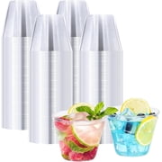 BYSNOW 9 oz Clear Plastic Cups, Disposable Party Cups, 100 Pack