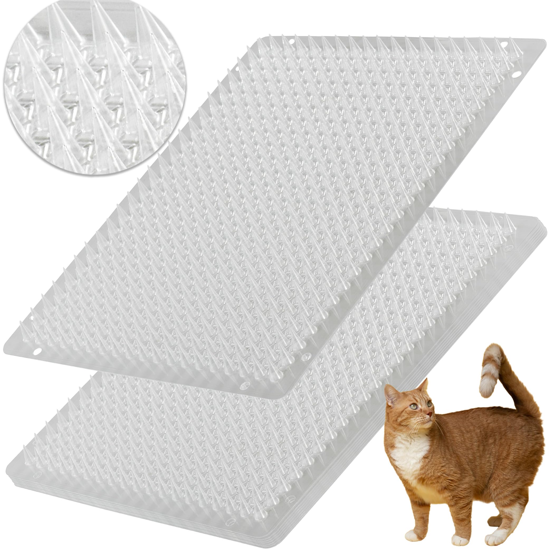 Cat Deterrent Mat BYTEBAY 16 Pack Cat Deterrent Outdoor Scat Mat
