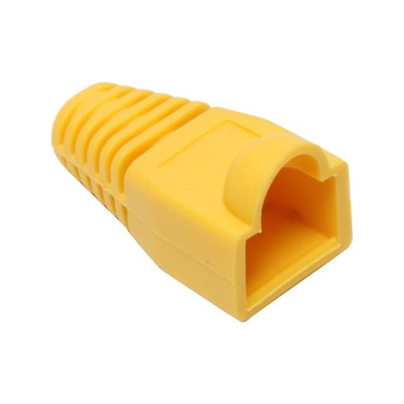 BYTECC C6BOOT-Y Yellow Color Snagless Boots for RJ45, 50-Pack