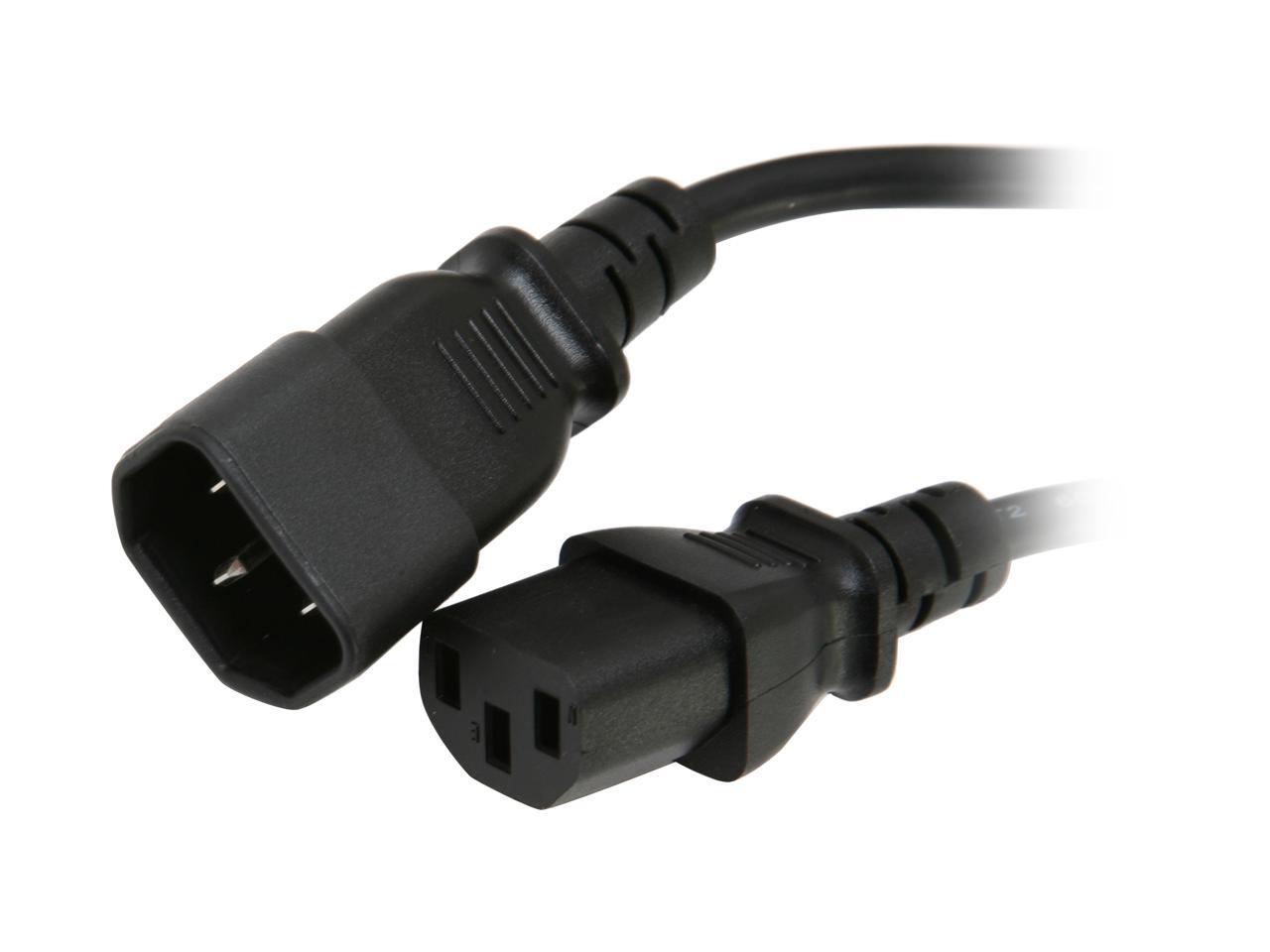 BYTECC Model PW-PX10C13-C14 12 ft. Power Extension Cord Cable for PC ...