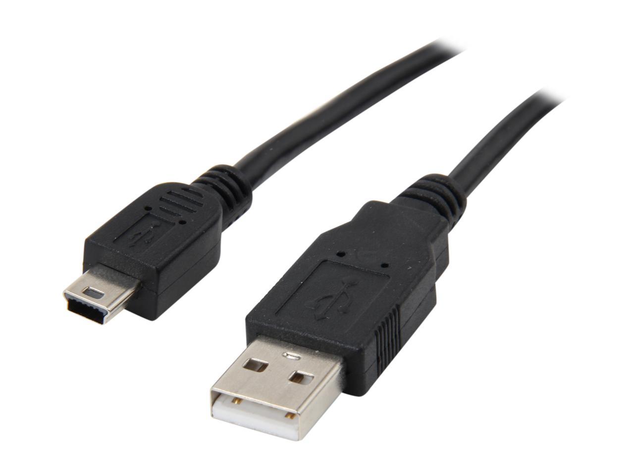BYTECC USB215MIN Black USB 2.0 Type A Male to Mini B Male Cable