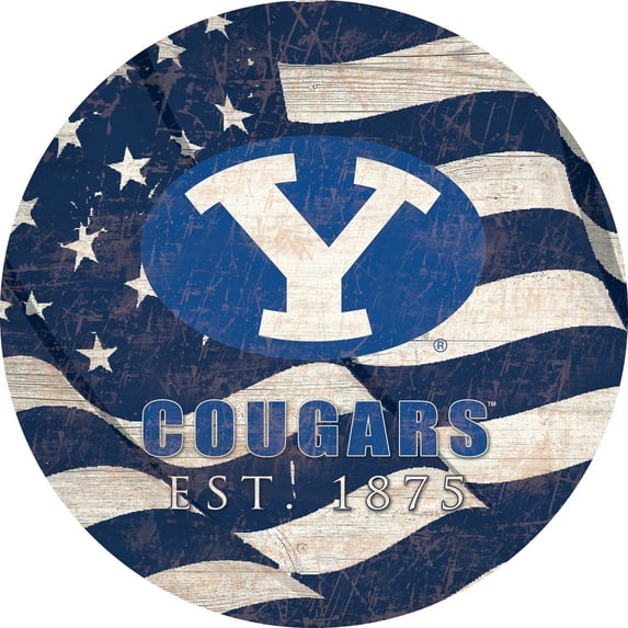 BYU Cougars 12" Team Color Flag Sign