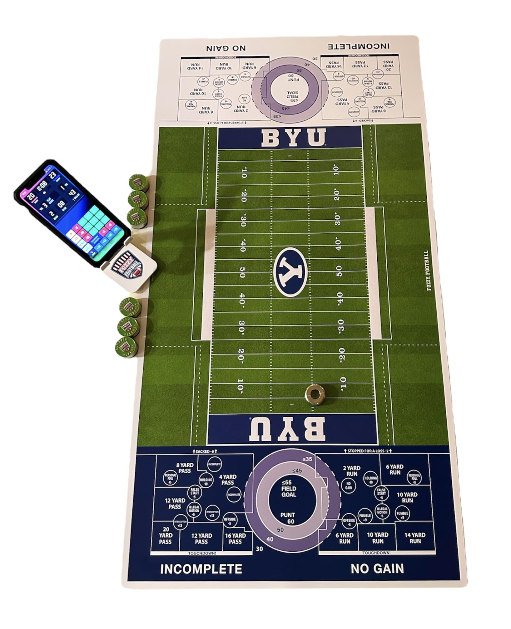 BYU Cougars Fozzy Football Game Board 19" x 36.5" Deluxe Set A
