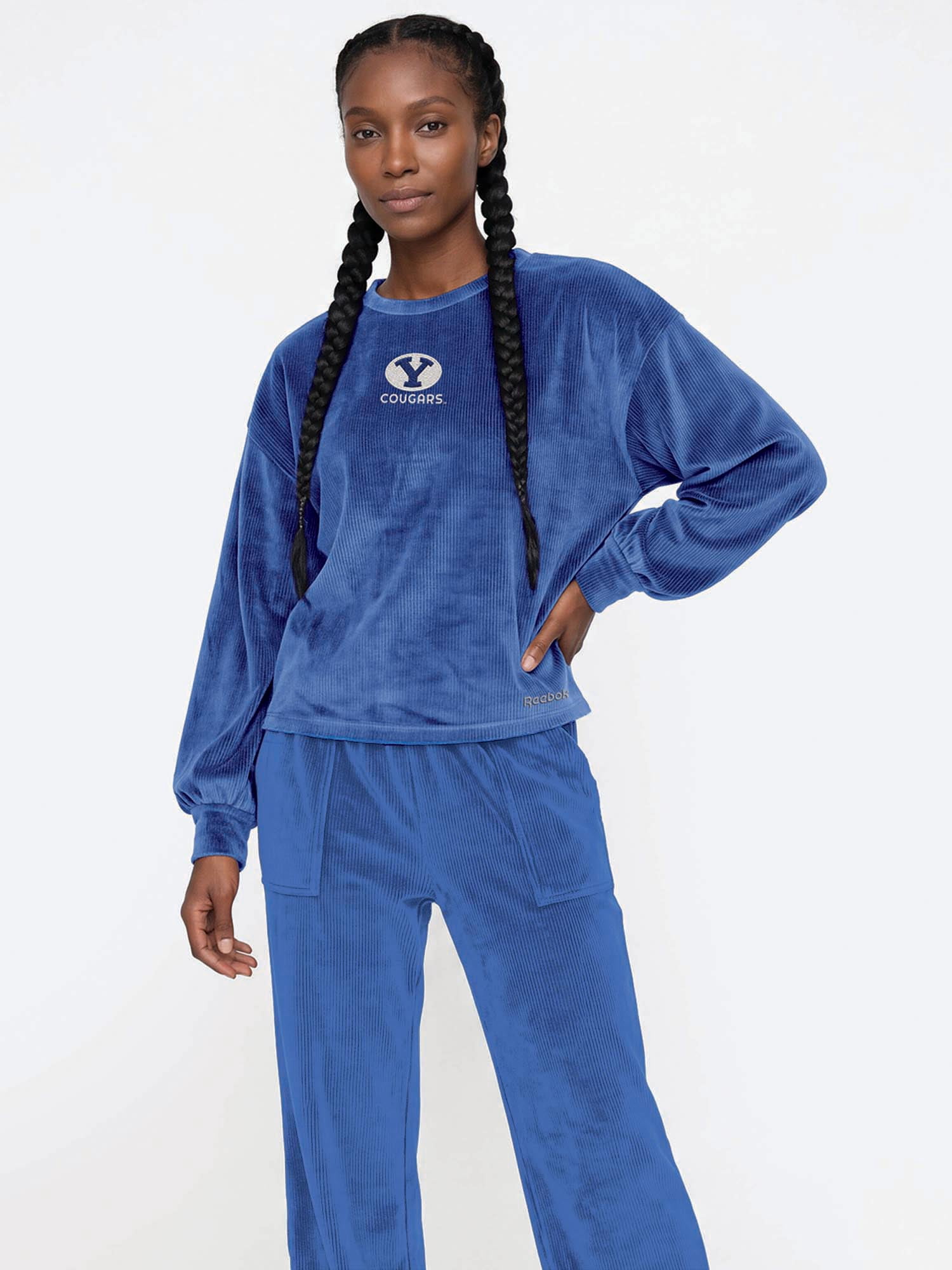 BYU Cougars Reebok Womens Crew Neck Pullover with Balloon Sleeves