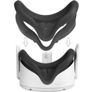 BYVCAS For Oculus Quest 2 Accessories, Quest 2 VR Silicone Face Cover (2 face covers Black)