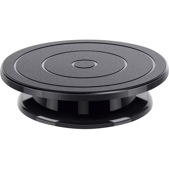 BYXAS 11 Inch Rotate Turntable Sculpting Wheel Revolving Cake Turntable Black Painting Turn Table Lightweight Stand for Paint Spraying Spinner, Cake Decorating, Displaying Item