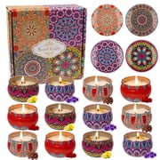 BYXAS 12 Pack Candles Presents for Mom Women Men, 35.2oz Candle Gifts Set, 240H Burning, Soy Candle for Home Long Lasting Candles, Stocking Stuffers, Birthday, 