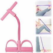 BYXAS 21 Fitness Resistance Bands-4 Tube Pedal Ankle Puller, 2025 New Stretching Bands for Arm and Leg Workouts, Multi-Functional Sit Up Rope for Home Gym Equipment, Fitness BeginnersPink