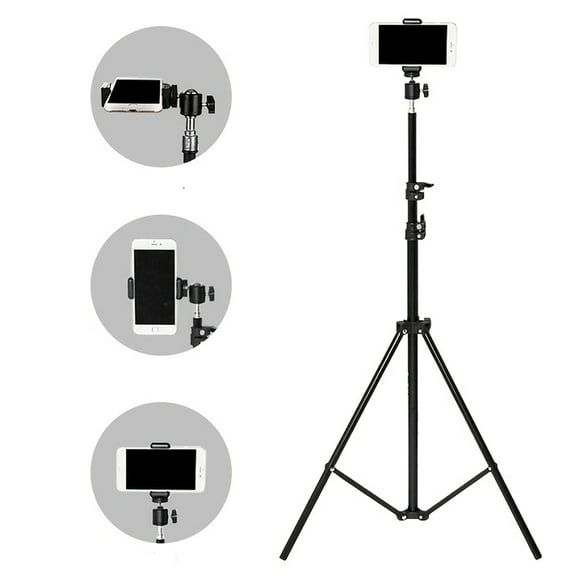 BYXAS 82" Phone Tripod for Cell Phone & Camera, All Metal Selfie Stick Travel Vlog Tripod Stand for iPhone with Phone Holder, Portable Camera Tripod for Canon GoPro
