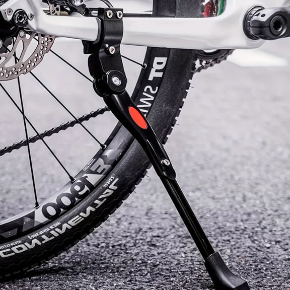 BYXAS Bike Kickstand Aluminium Adjustable Center Bicycle Kickstand suitable Rear Side Bicycle Kickstand Fit for 26" 27.5" 29" 700C Bike Kick Stand for Bicycles Kickstand (Black)