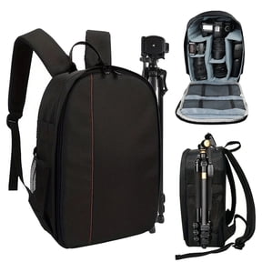 BYXAS Camera Backpack, Waterproof DSLR SLR Photography Bag with Rain Cover, Compatible with Canon, Nikon, Sony, Fuji, GoPro & DJI Cameras, for Men & Women, Gray