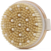 BYXAS Dry Brushing Body Brush for Lymphatic Drainage, Round Dry Exfoliating Brush with Massage Nodes for Cellulite, Dry Skin, Circulation Boost