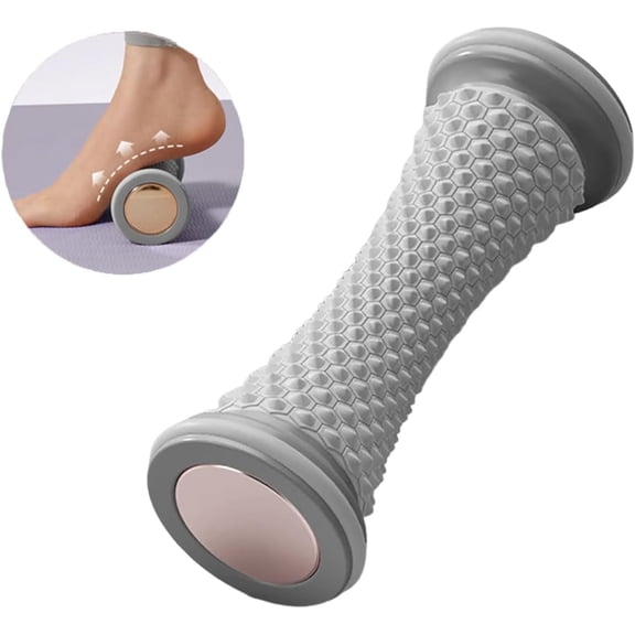 BYXAS Foot Roller Massage Ball for Relief Plantar Fasciitis and Reflexology Massager for Deep Tissue Acupresssure Recovery for Relax Foot Back Leg Hand Tight Muscle(Gray)