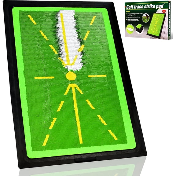 BYXAS Golf Hitting Mat Practice Mat with Swing Path Feedback & Impact Detection Indoor/Outdoor Use Golf Swing Trainer for Home Training Gift for Golfers, Beginners & Pros