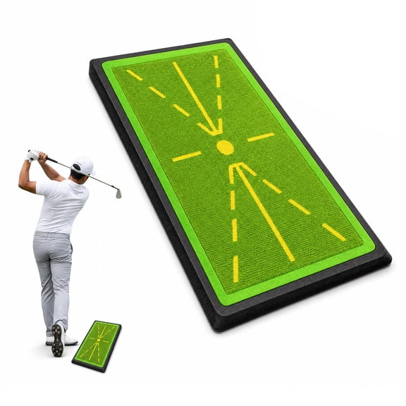 BYXAS Golf Hitting Mat – Practice Mat with Swing Path Feedback & Impact Detection – Indoor/Outdoor Use – Golf Swing Trainer for Home Training – Gift for Golfers, Beginners & Pros