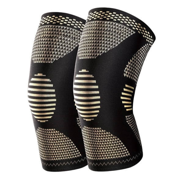 BYXAS Knee Pads for Men & Women,Stair Stepper for Home Gym Exercise Protective Knee Pads,Thick Sponge Anti-slip, Collision Avoidance Knee Sleeve(Black L)