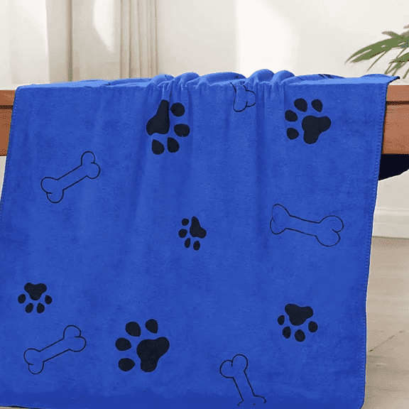 BYXAS Microfiber Dog Towels for Drying Dogs, Super Absorbent and Soft Pet Grooming Towel, 40 Inch X 24 Inch, Perfect Dog Shower & Bath Supplies for Large, Medium or Small Dogs, Blue
