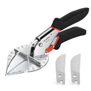 BYXAS Multi-Angle Miter Shear Cutter, 45-135  Adjustable PVC Trim Scissors for Vinyl, Wood & Molding, Black