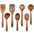 thumbnail image 1 of BYXAS Non-Toxic Wooden Spoons for Cooking– 7-Piece Kitchen Utensils Set, Glue-Free & One-Piece Cooking Utensils, Natural Wooden Utensil Set with Plant-Based Finish, Free of Forever Chemicals, 1 of 7