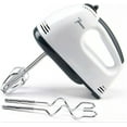 thumbnail image 1 of BYXAS Portable 7 Speed Mixing Electric Hand Mixer with Stainless Steel Whisk Beater Attachments & Snap Storage Case, Compact Lightweight 150 Watt Powerful Blender for Baking & Cooking, White, 1 of 8