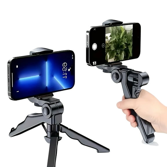 BYXAS Portable Phone Tripod Stand with Phone Mount Action Camera Adapter 360 Ball Head,Flexible Mini Phone Tripod, Portable with Universal Clip, Compatible with Cellphones, Sports Cameras