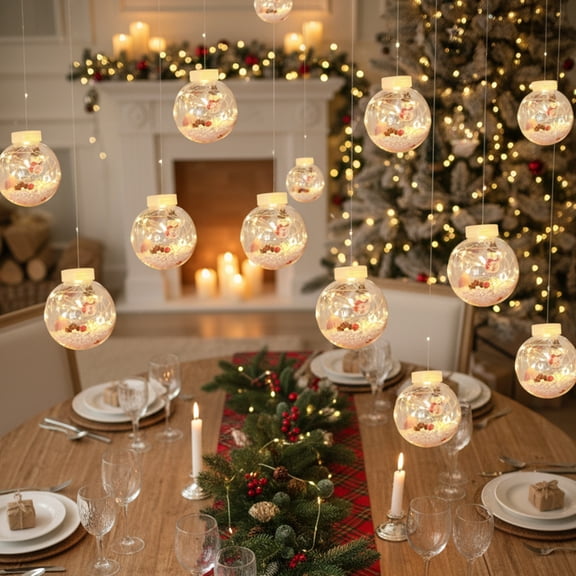 BYXAS Snowman Christmas String Lights for Bedroom 10 Ft 30 LED USB & Battery Powered Fairy Lights with Remote - Kid's Room Kitchen Party Xmas Holiday Decor