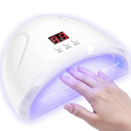 BYXAS UV LED Nail Lamp 36W, LED Nail Dryer with 3Timer/Sensor/LCD Display, Portable USB Design LED Nail Light Manicure Curing UV Gel Light for Fingernail & Toenail Gel Nails Polish