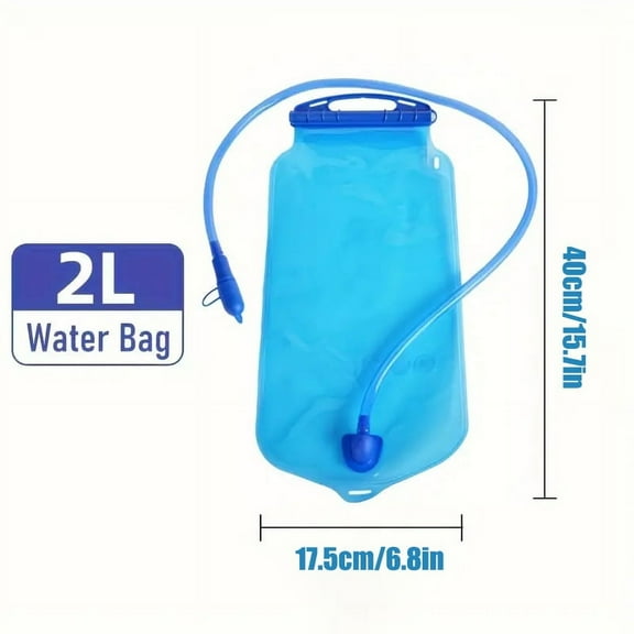 BYXAS Water Bladder 2-Liter Water Reservoir - Hydration Bladder - Faster Water Flow Rate - Leak-Proof - Ergonomic Shape - Easy-to Clean-Big Bite Valve - BPA-Free - Blue
