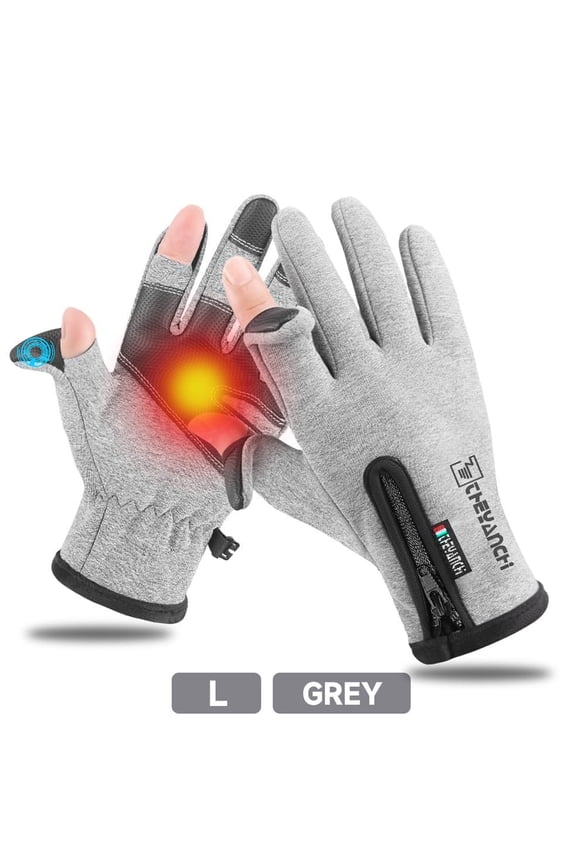 Winter Gloves Women Men Ski Snow Gloves Liner Thermal Warm Touch Screen, Suit for Running, Cycling, Biking, Hiking, Driving, Walking, Typing, Freezer Work, Sports, Soccer, Shooting(Gray L)