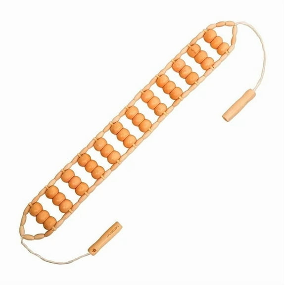 BYXAS Wood Therapy Massage Tools,Back Wooden Massage Roller Rope Tool Kit Professional Cellulite Massager for Body Shaping, Contouring,Back Neck Leg Muscle Relief