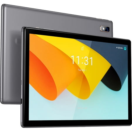 BYYBUO A10 Tablet, 10.1 inch Android 11 Tablets,1280x800 IPS HD Touchscreen, 32GB ROM Cortex-A7 Quad-Core Processor, 5000mAh Battery, 5MP+8MP Camera, Bluetooth, WiFi (Gray)