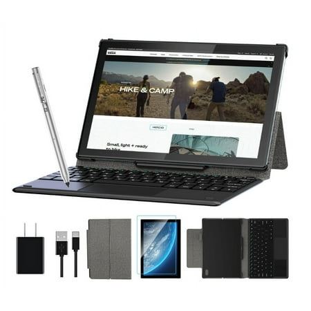BYYBUO Tablet with Keyboard,Tablet 10.1 inch Android 12 ,4+6(expand)GBRAM+128GBROM