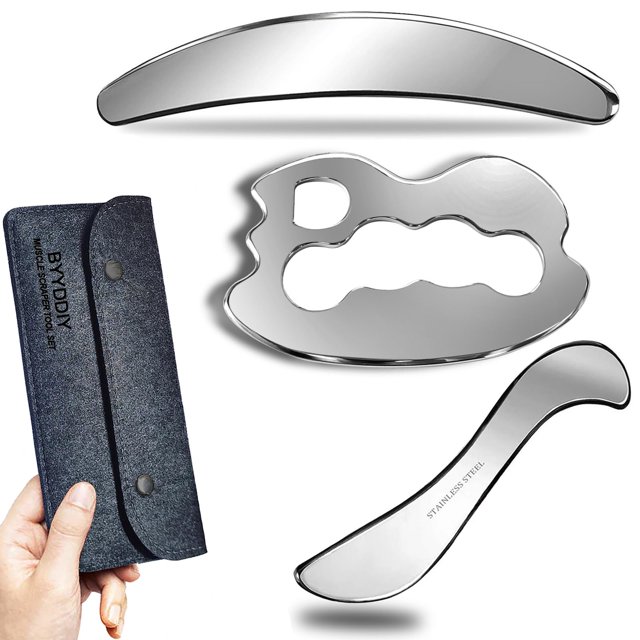 BYYDDIY Stainless Steel Gua DHF10 Sha Muscle Scraper Tool Tissue Tool