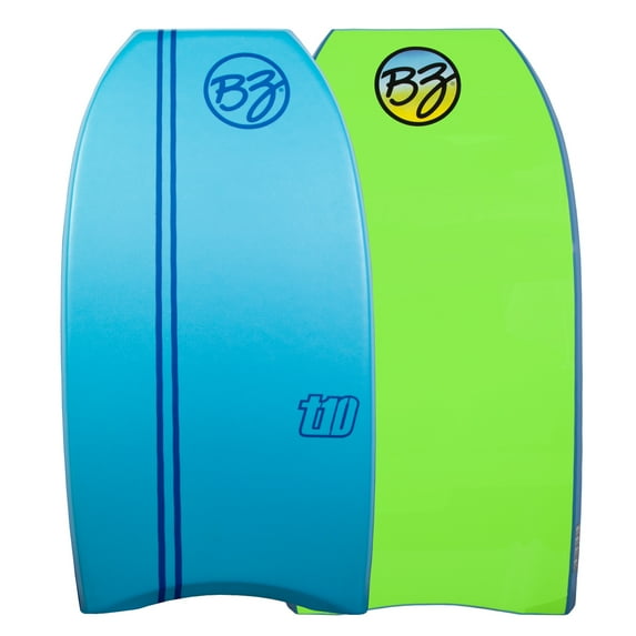 BZ 40" BodyBoards, T-10 Progressive Series Bodyboard, HDPE Slick, Crescent Tail, PE Core - Blue