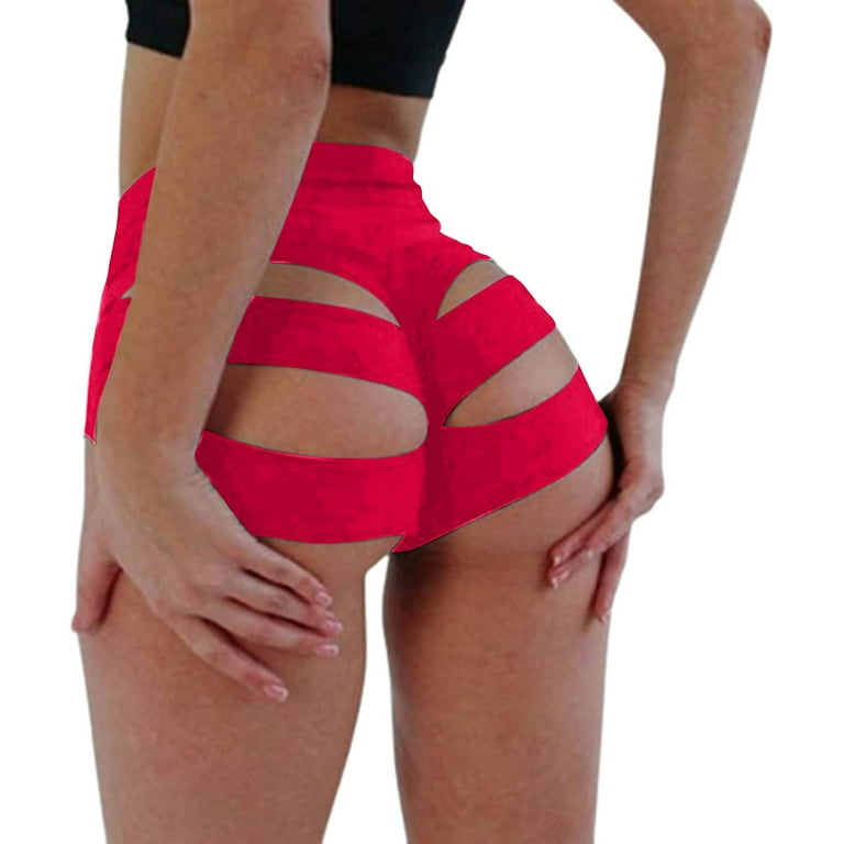 BZB Women's Cut Out Yoga Shorts Scrunch Booty Hot Pants High Waist Gym  Workout Active Butt Lifting Sports Leggings 