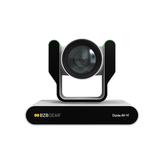 BZBGEAR 12X 1080P FHD AUTO TRACKING HDMI/3G-SDI/USB 2.0/USB 3.0 Dante AV-H Live Streaming PTZ Camera with Tally Lights (White)