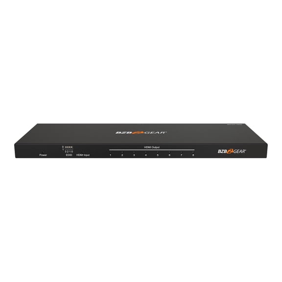 BZBGEAR 1x8 4K UHD Ultra Slim HDMI Splitter with EDID Management