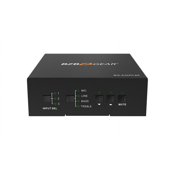 BZBGEAR 2-Channel 40W 70/100V Stereo/Mono Audio Amplifier