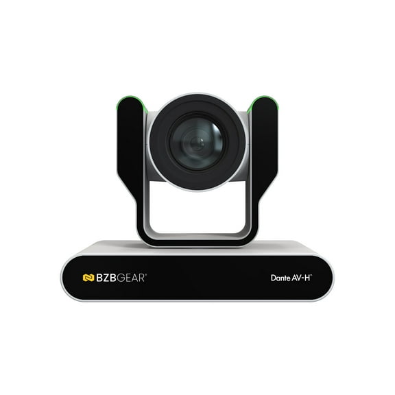 BZBGEAR 20X 1080P FHD AUTO TRACKING HDMI/3G-SDI/USB 2.0/USB 3.0 Dante AV-H Live Streaming PTZ Camera with Tally Lights (White)